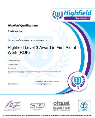 highfield cert